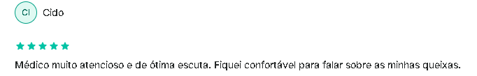 Avaliação pública sobre o atendimento médico do Dr. Raul Banegas
