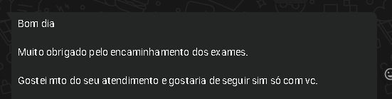 Relato público de paciente sobre o atendimento médico da Virtus