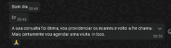 Relato público de paciente sobre o atendimento médico da Virtus