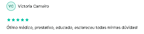 Avaliação pública sobre o atendimento médico do Dr. Raul Banegas